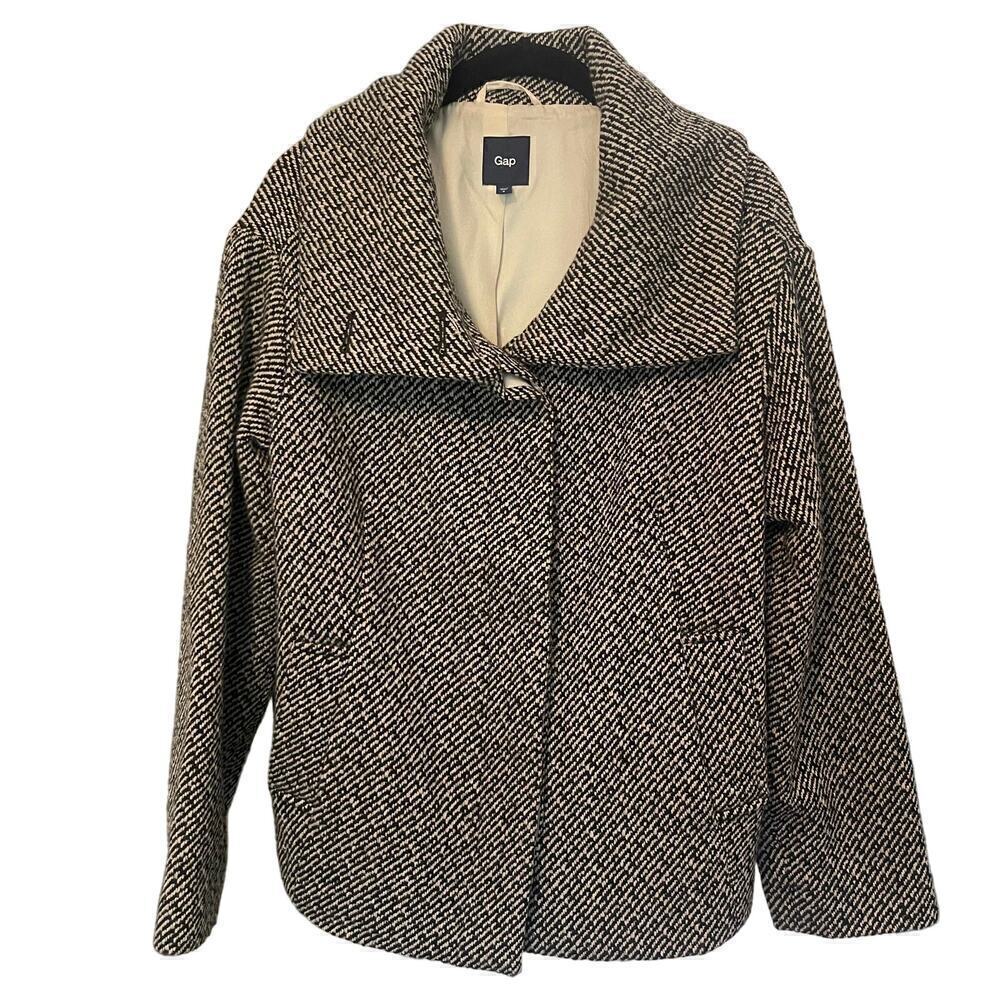 GAP Women's Tweed Wool Blend Coat jacket Size 6